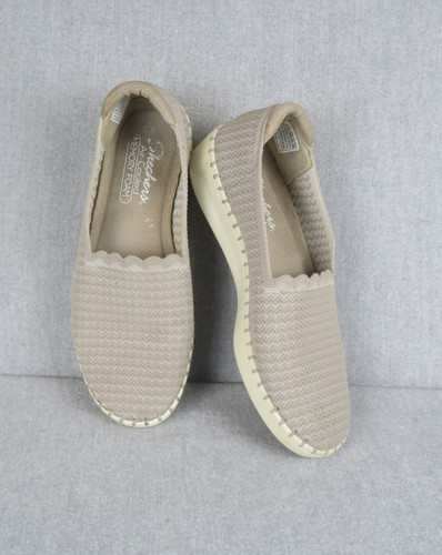 Skechers womens slip ons - slip-ons, tan